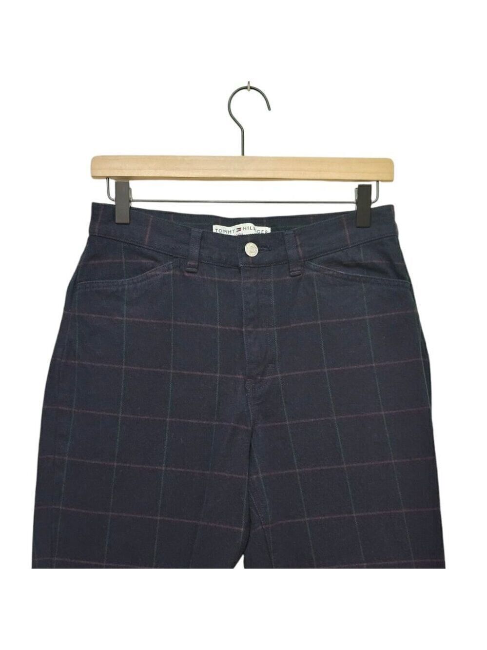 Tommy Hilfiger Vintage Windowpane High Rise Straight Leg Pants Sz 6 - Picture 2 of 8